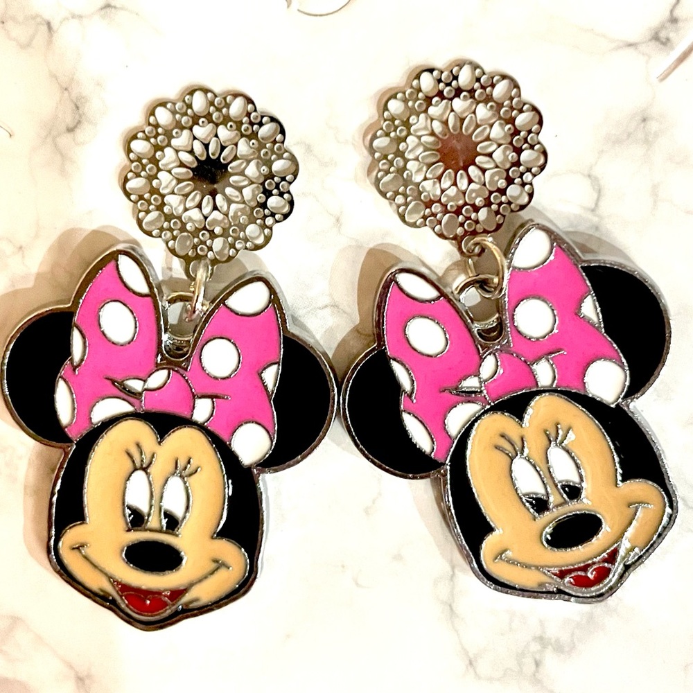 Minnie Mouse Disney Dangle Earrings
